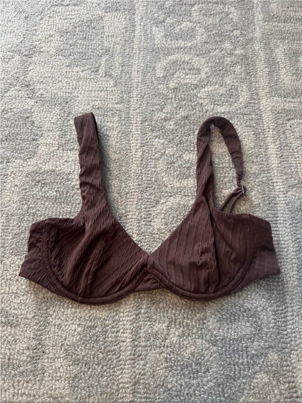 Abercrombie & Fitch Brown Underwire Bikini Top | XS